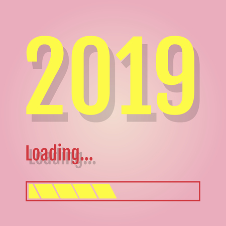 New Year Christmas lettering Calligraphy Brush Text Holiday Sticker illustrationのイラスト素材