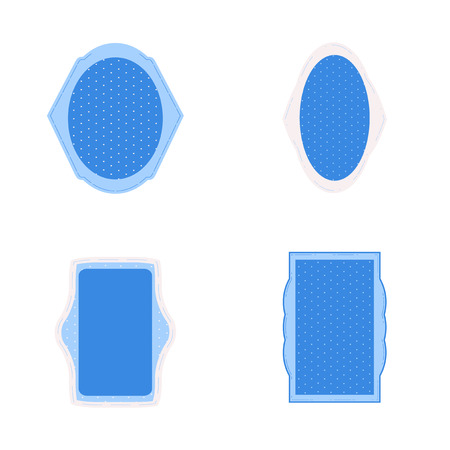 Decorative vintage frames and borders set vectorのイラスト素材