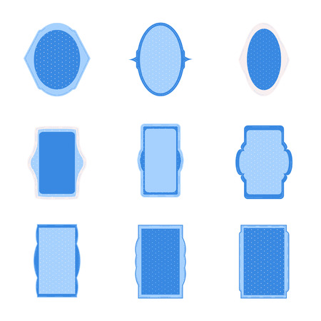 Decorative vintage frames and borders set vectorのイラスト素材
