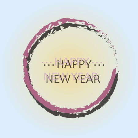 Happy New Year 2019 text design. Vector greeting illustration with golden numbers and snowflakeのイラスト素材