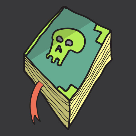 Ancient magic book with alchemy recipes and mystic spells and enchantments, dusty old pages and mysterious cover,の写真素材