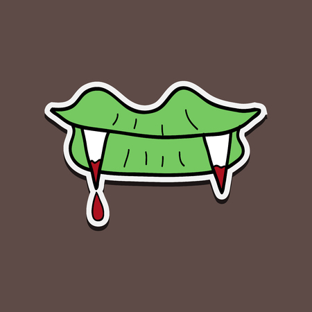 vampires teeth icon isolated vector artのイラスト素材