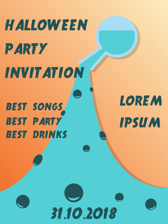 Halloween party invitation . halloween, party, scary, poster,のイラスト素材