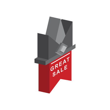 Black friday sale banner . isometric imageのイラスト素材