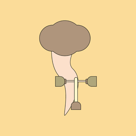 flat icon stylish background natural disaster tornadoのイラスト素材