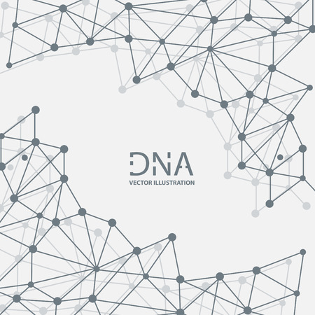 Abstract DNA strand symbol. Isolated on white background. Vector illustration, eps 8.のイラスト素材