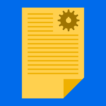 Document with text and circle. Add paper. Attach page.のイラスト素材