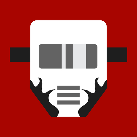 Welder mask icon. Individual protection equipment. Vector illustrationのイラスト素材