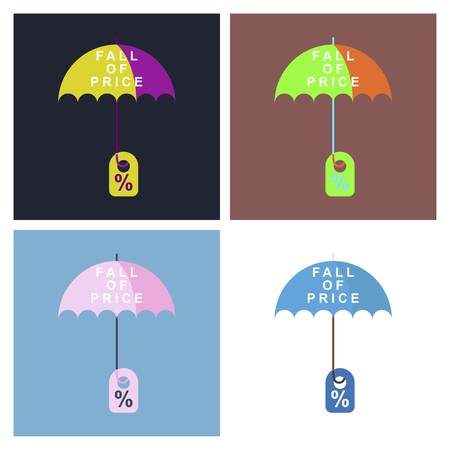 Set of big sale banner. Ribbon. Vector Illustrationのイラスト素材