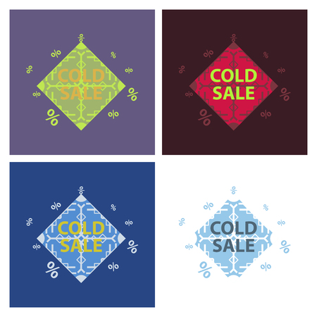 Set of sale banners template design. Vector illustration in color.のイラスト素材