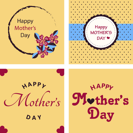 Happy Mothers Day Calligraphy Backgroundのイラスト素材