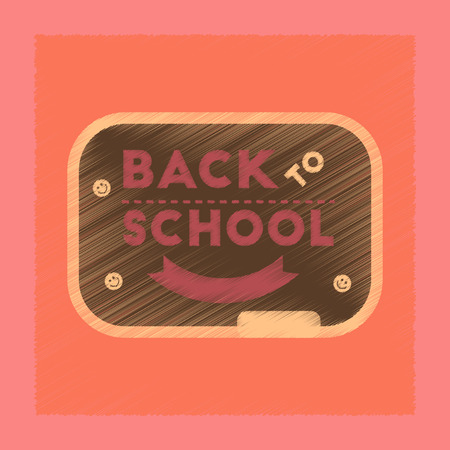flat shading style icon of Back to school boardのイラスト素材