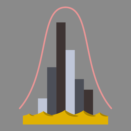 flat icon on theme Arabic business economic scheduleのイラスト素材