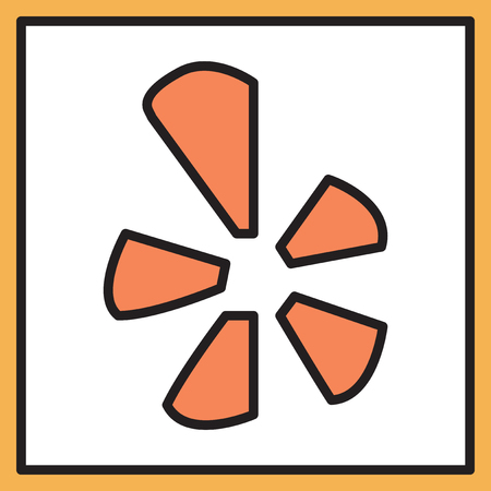 Network, restaurant, review, social, yelp iconのイラスト素材