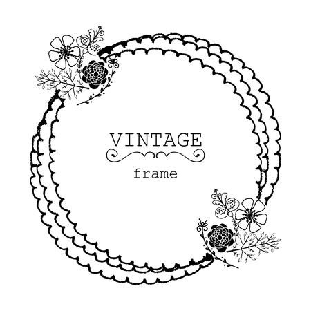 retro vintage badges and label graphics. Design elements, business signs, labels, circle designのイラスト素材