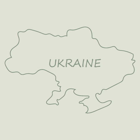 Flag map of Ukraineのイラスト素材