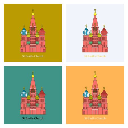 saint basils cathedral iconのイラスト素材