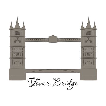 London Bridge  Attraction of the capital of England. Vector illustrationのイラスト素材