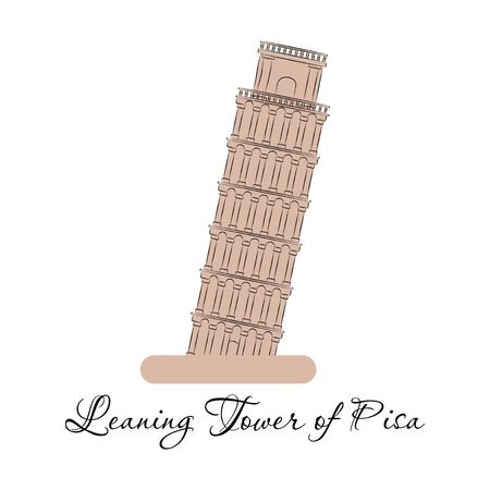 piza tower italy icon vector illustration designのイラスト素材