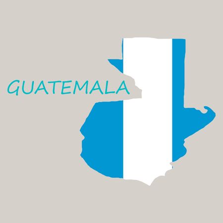 Guatemala map with shadow effectのイラスト素材