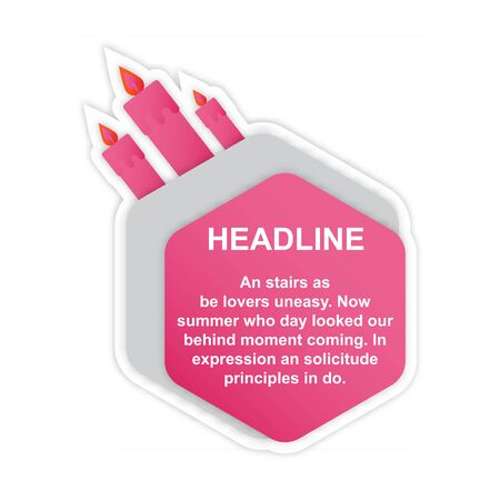 headline sign. headliner paper origami speech bubble. headliner tag. headline bannerのイラスト素材