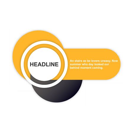 headline sign. headliner paper origami speech bubble. headliner tag. headline bannerのイラスト素材