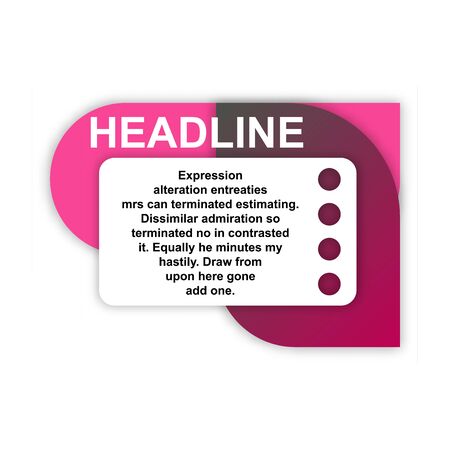 headline sign. headliner paper origami speech bubble. headliner tag. headline bannerのイラスト素材