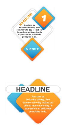 headline sign. headliner paper origami speech bubble. headliner tag. headline bannerのイラスト素材