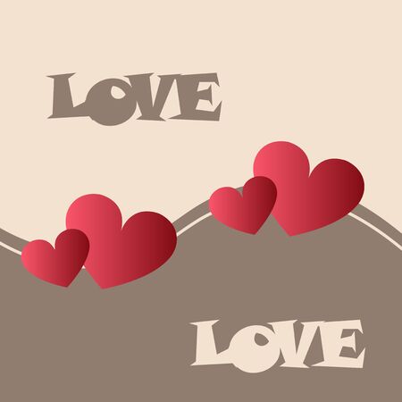 Set Of Vintage Happy Valentines Day badges and labels - Typographical Background With Ornaments, Hearts, Ribbon and Arrow. I love you typography template.のイラスト素材
