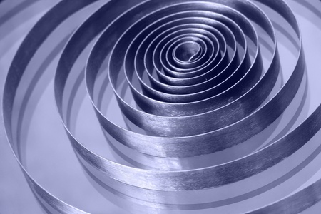 Spiral spring of an old clockworkの写真素材