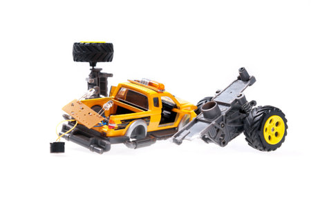 The broken toy carの写真素材