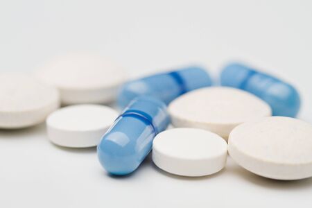 Closeup of different pillsの写真素材