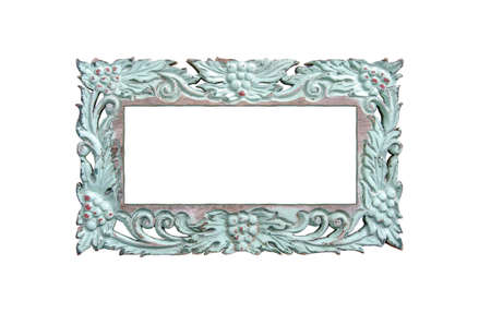 Thai pattern wood engraving make for photo frameの写真素材