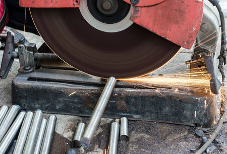 Blacksmith is working with Such as welding, cuttingの写真素材