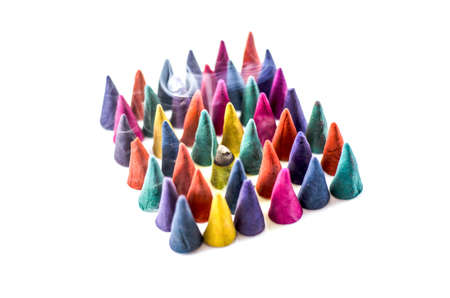 aroma therapy by burning the color full herb packの写真素材