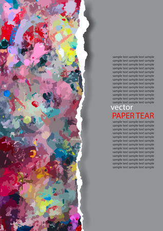 Tear colorful paper using for backgroundのイラスト素材
