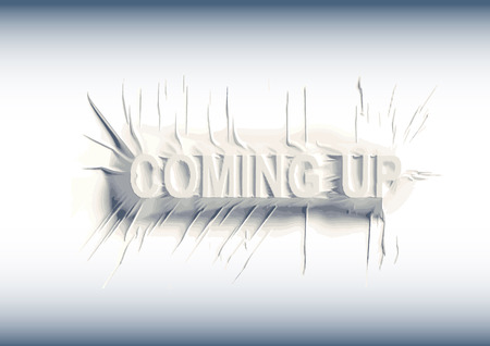 Vector,A 3Ds Cloth falling on words "COMING UP "のイラスト素材
