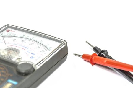 close up image of amp mwter on white backgroundの写真素材