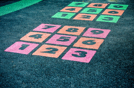An image of colorful number on playgroundの写真素材