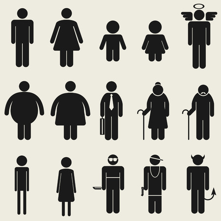 Variety people icon symbol for multi usingのイラスト素材