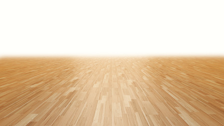 Wood floor fading into white background 3d rendering perspectiveの写真素材