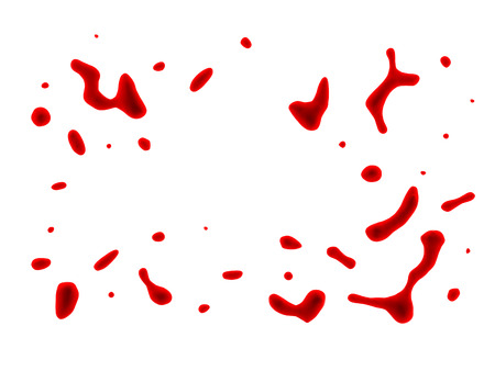 Drop of Red Liquid on white background 3d rendering decoration elementの写真素材