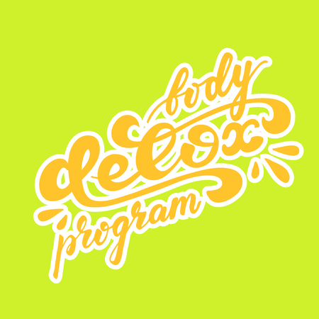 Vector illustration with graphic elements and lettering. Body detox program.のイラスト素材