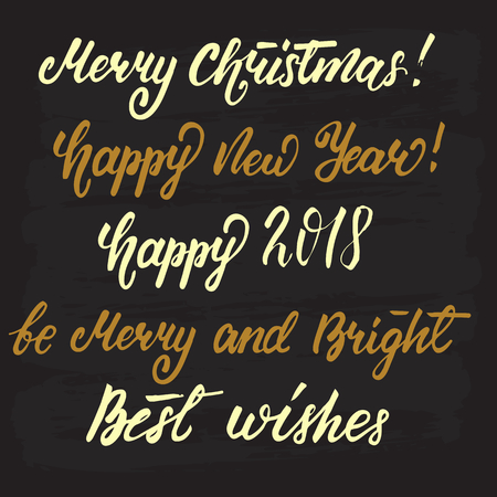 Vector Christmas lettering setのイラスト素材