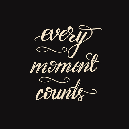 Lettering Every moment countsのイラスト素材