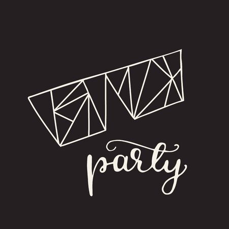 Card design with lettering of Party.のイラスト素材