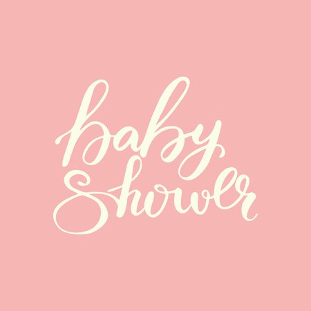 Card design with lettering Baby Shower. Vector illustration.のイラスト素材