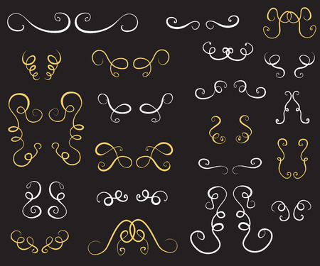 Set of decoration elements Vector illustration.のイラスト素材