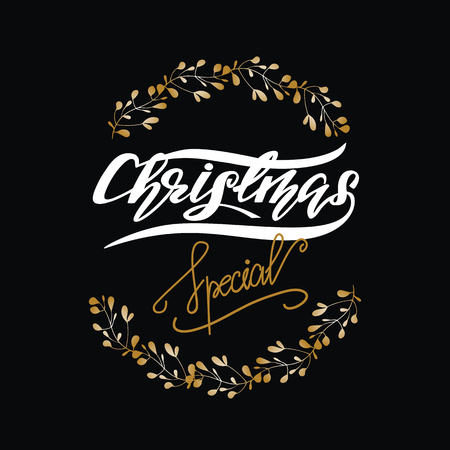 Lettering Design Christmas special. Vector illustration.のイラスト素材