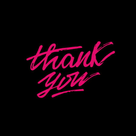 Lettering Thank you. Vector illustration.のイラスト素材